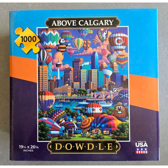 Dowdle Above Calgary 1000 pc Eric Dowdle Complete Hot Air Balloons 2022 - Picture 1 of 7